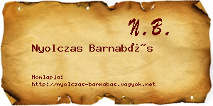 Nyolczas Barnabás névjegykártya
