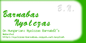 barnabas nyolczas business card